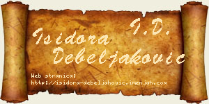 Isidora Debeljaković vizit kartica